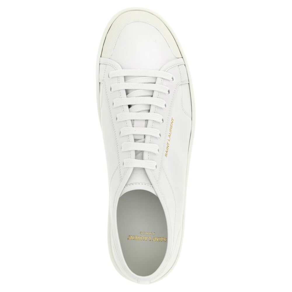 Saint Laurent White Calfskin Low Top Men's Sneakers - Picture 4 of 4